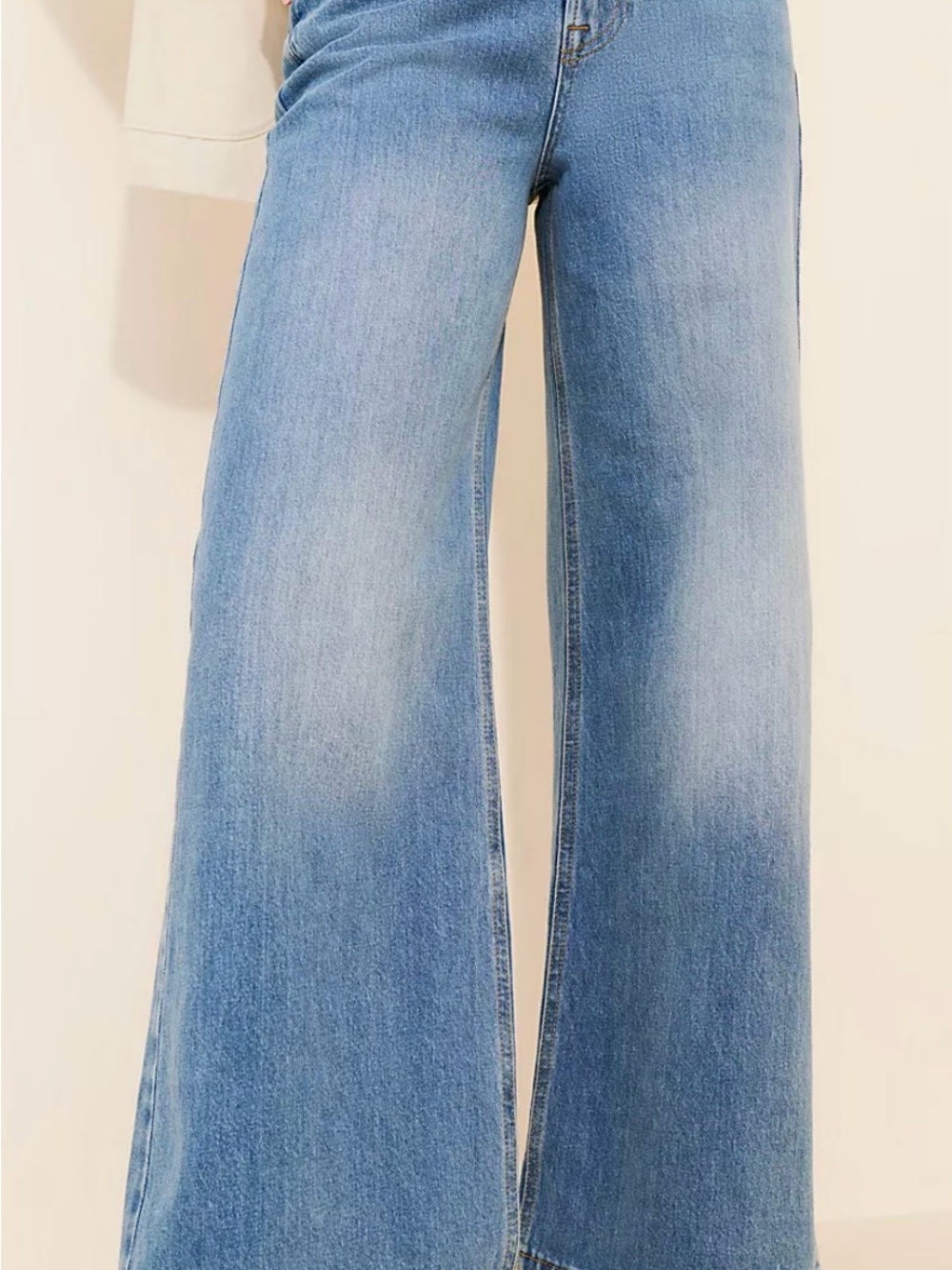Tomorrow Denim Arizona Wide Leg Jeans - Light Blue Denim